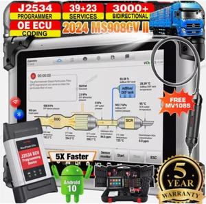 Autel MaxiSys MS908CV II Heavy Duty Truck Scanner Diesel OBD2 Diagnostic Tool - Picture 1 of 18