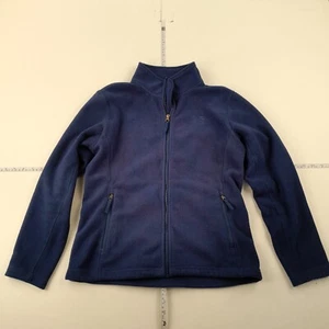 Karrimor Fleece Jacket 10 Blue Womens Full Zip High Neck Mid Layer Sweater - Picture 1 of 10