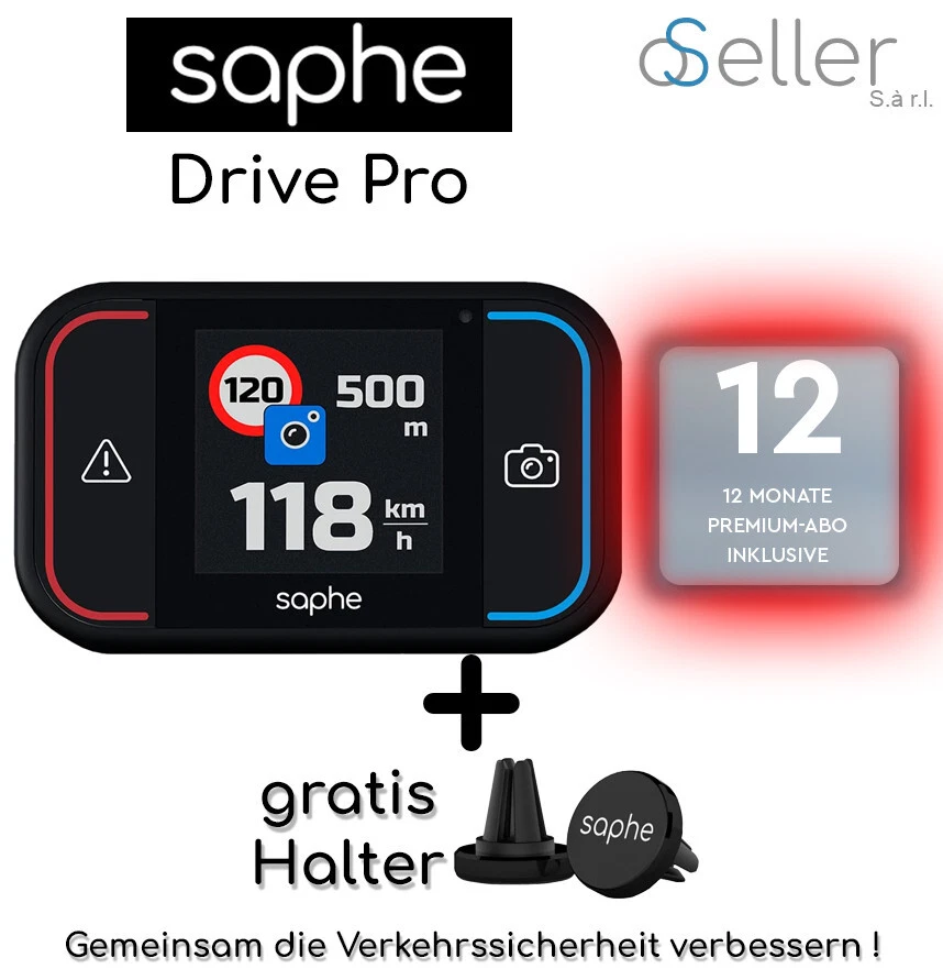 Saphe Drive Pro + Gratis Halterung + Inklusive gratis 12 Monats ABO - Bild 1 von 4