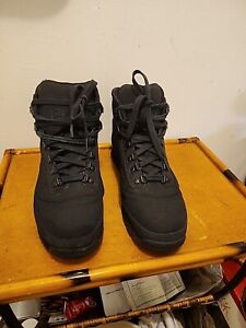 Timberland Premium 6010B 4945 Black Waterproof Combat Boots Size 13 High Shoes 