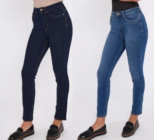 Ladies Denim Jeans Straight Magic Shaping Sculpt Stretch Marks Spencer - Picture 1 of 21