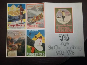 Engelberg 75 Jahre Ski Club 1978 , Speisekarte DINA 4 Karton - Bild 1 von 2