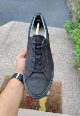 Mr. B's Hombre Talla 12 Tenis Negro Gamuza Cuero Zapatos Aldo Hecho en Portugal Foto 1 de 4