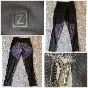 Leggings deportivos grandes para mujer Zobha de altura alta con detalles de brillo y malla - Imagen 1 de 14