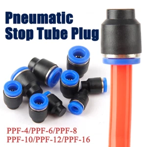 Plastic Pneumatic Stop Tube Plug Push Fit End Cap For Air Pipe PPF-4~PPF-16  - Picture 1 of 12