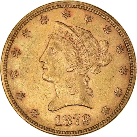 [#188307] Coin, United States, Coronet Head, $10, Eagle, 1879, U.S. Mint, Philad Cover