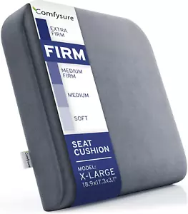 Seat Cushion Extra Large - Firm Memory Foam Chair Pad for Recliner, Office Chair - Picture 1 of 12