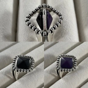 Premier Designs Jewelry - "Cool Concept" Reversible Flip Silver Ring Size 10.5 - Picture 1 of 7
