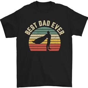 Bester Papa Ever Superheld Lustig Vatertag Herren 100% Baumwolle - Picture 1 of 102