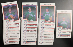 1987 ProCards Denver Zephyrs - You Pick 1 - Milwaukee Brewers AAA Minor League - Picture 1 of 55