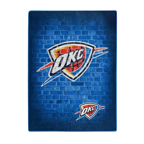 Oklahoma City Thunder 60x80 Street Design Royal Plush Raschel Throw Blanket [NEW Cover