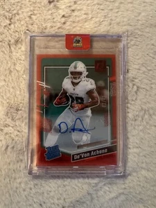 De'Von Achane Panini Donruss Clearly 2023  Auto /49 - Bild 1 von 2