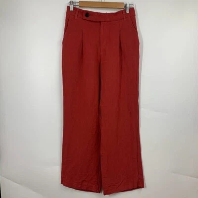Pantalones relajados de pierna ancha con bolsillo frontal plano Zara para mujer talla S Foto 1 de 4