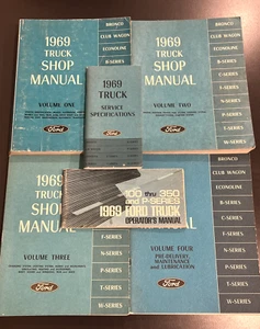 Ford Truck 1969 manual de taller juego de 4 voltios con especificaciones de servicio y manual 100-350 - Imagen 1 de 9