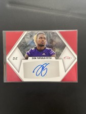Zion Tupuola-Fetui Auto Rookie 2023 SAGE Low Series Red Foil