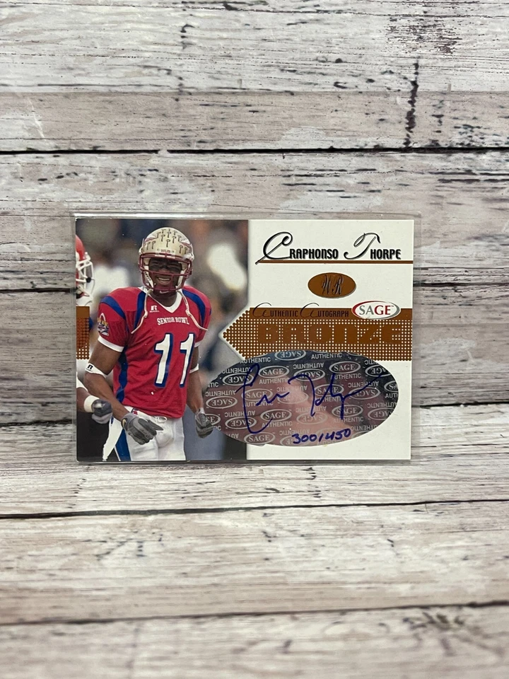 2005 SAGE Autographs Bronze #A43 Craphonso Thorpe /450 - Image 1 of 1