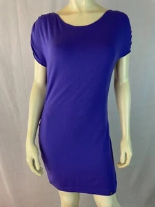 Zobha Dress M New Purple Perfect Drape Tunic Pullover Tencel Spandex Stretch     - Bild 1 von 11