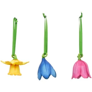 OSTERN*Frühlingsblumen*Resin*Hängedeko*Blumenglocke*3er Set ca 6-7,5cm* - Bild 1 von 11