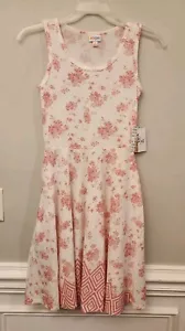 NEU LulaRoe Nicki Kleid ärmellos Style A-Linie Kleid mit Taschen FLORAL PINK XS - Bild 1 von 5