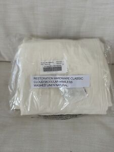 Restoration Hardware Cloud Classic Armless Slipcover Washed Linen Natural