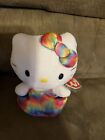 ty beanie babies Hello Kitty With Mult Colored Dress  And Bow. Mwmt