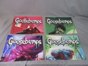 Four R. L. Stine Goosebumps Posters 17”x 11" Scholastic 2015 NEW - Foto 1 di 7