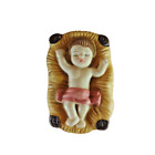 Figurine Nativité Sculpture Bébé Jésus en Manger Porcelaine ou Céramique
