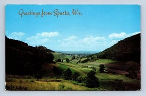 Sparta Wisconsin Greetings Postcard By Helen O' Brien Unposted - Picture 1 of 2