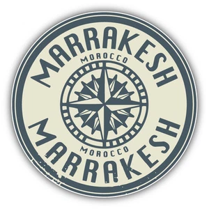 Marrakesh City Morocco Grunge Travel Stamp Car Bumper Sticker Decal 5" x 5" - Picture 1 of 1