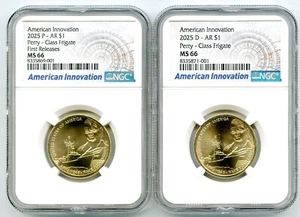 2025 $1 P D ARKANSAS PERRY CLASS FRIGATE NGC MS66 AMERICAN INNOVATION DOLLAR SET - Picture 1 of 2
