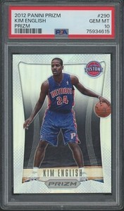 2012 Panini Prizm Kim English Silver Prizm Rookie RC #290 PSA 10 1st Year Prizm