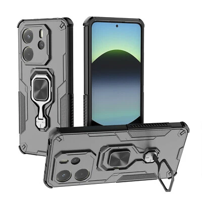 Para Xiaomi Redmi Note 14 4G, Lujo Híbrido Armadura Anillo Soporte Estuche Cubierta Foto 1 de 4