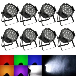 New 8pcs Zoom 18x18W 6in1 LED Par Light Indoor Show Party Stage DJ Lighting - Picture 1 of 11