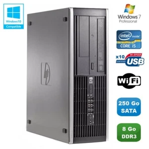 PC HP Compaq Elite 8100 SFF Intel Core i5 650 3.2GHz 8Go 250Go Graveur WIFI W7 - Imagen 1 de 1