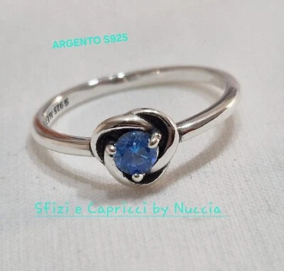 Anello Cerchio Eterno Azzurro ARGENTO 925 ALE  - Immagine 1 di 3