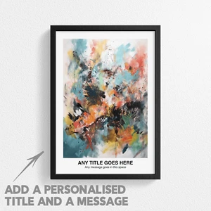 Impresión de póster de arte expresionista abstracto personalizado - Hermosa decoración de pared - Imagen 1 de 13