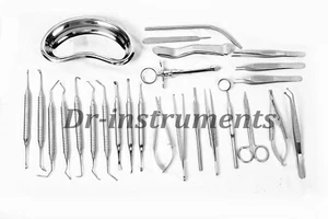 Nuovo Kit Microchirurgia Strumenti Chirurgia Orale Vassoio Renale Set 26 Pz - Foto 1 di 1