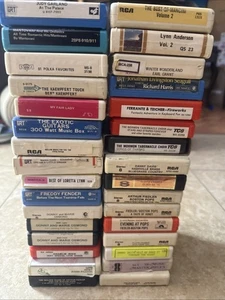 30 8 Track Lot Bulk Untested Random One Of Them Tape Is Broken The Rest Untested - Imagen 1 de 17