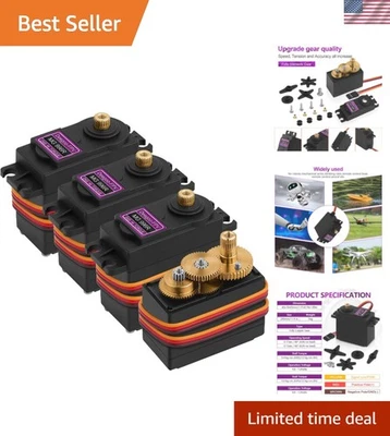 4 Pack MG996R High Torque Servo Motors - Fully Copper Gear, 180° Control for ... - Image 1 of 4