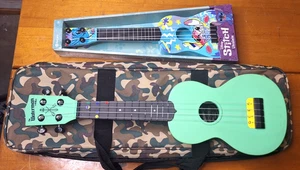 KALA Waterman Ukulele Teal Blue Soprano with Case and Book + Stitch Ukulele - Picture 1 of 7