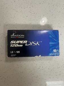 Vintage Imation SuperDisk 120MB LS-120 Super Disk Diskettes PACK OF 8 Sealed - Afbeelding 1 van 4