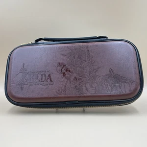 Zelda Breath of the Wild Switch Hardcase braun geprägt Link Sheikah Reißverschluss - Bild 1 von 7