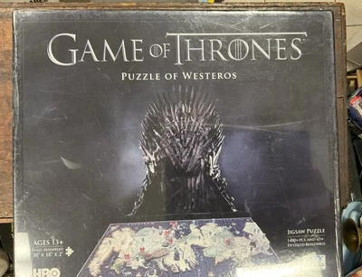 Game of Thrones Puzzle of Westeros 3D Jigsaw Model Cityscape Iron Throne 30x18” - Image 1 of 4