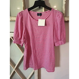 Neu mit Etikett Sailor-Sailor Größe Small rosa und weiß Stretch-Stricktop  - Bild 1 von 4