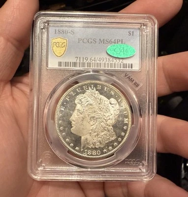 1880 s morgan silver dollar PCGS MS64PL VAM 88 PQ+ - Image 1 of 4