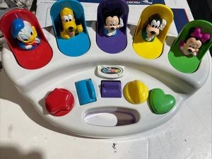 Vintage Disney Mickey Mouse Friends Pop-Up Baby Toy White Rare - Picture 1 of 8