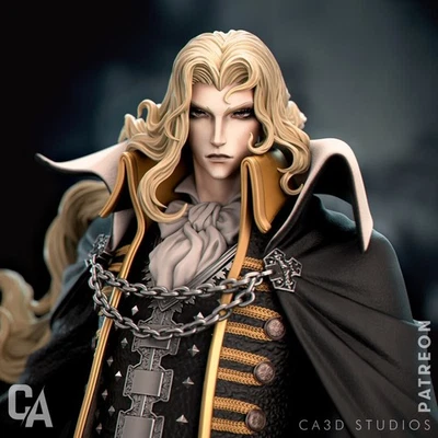 Alucard Castlevania 3D Printed Figure, Unpainted Dracula's Son Model Kit - Image 1 of 4