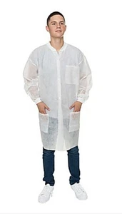 30 ABRIGOS DE LABORATORIO INTL ENVIROGUARD POLIPROPILENO, 2XL, 3 BOLSILLOS, MUÑECA/CUELLO TEJIDO - Imagen 1 de 5