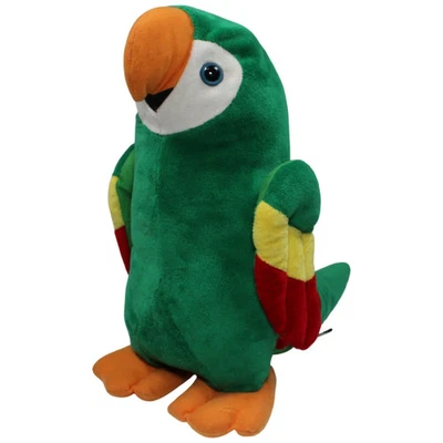 Leico Großer grüner Papagei, stehend Kuscheltier 36cm Gebraucht - Bild 1 von 4