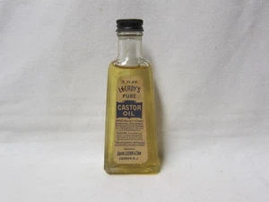 Vintage Lecroy's Camden N.J. Reines Rizinusöl Flasche und Inhalt.. - Bild 1 von 3